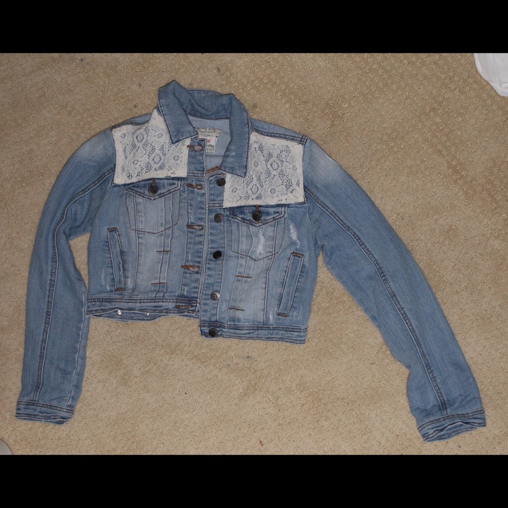 Kids distressed jean jacket